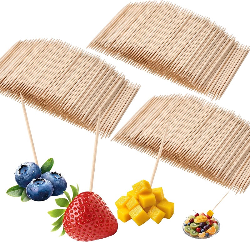 YANPROG Natural Birch Toothpicks for Teeth 1000-Pack, 2.5 Inch Wooden Toothpicks for Appetizers, Fruit, and Barbecue, Smooth & Splinter-Free - Image 1